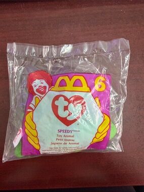 Vintage 1997 McDonald's Ty Speedy the Turtle Plush #6 SEALED in package